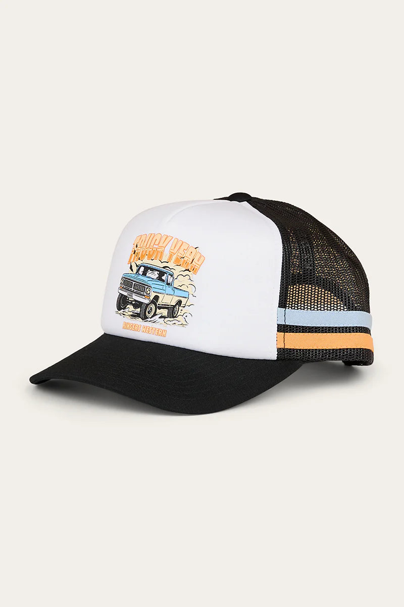 Ringers Western Kids Truck Yeah Foam Trucker Cap - White/Black