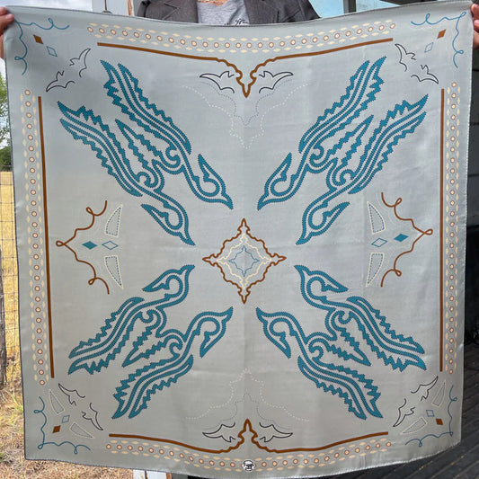 Fringe Scarves Tucumcari - Chambry Blue
