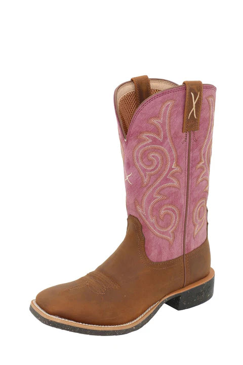 Twisted X Womens 11 Tech X2 Boot Russet - Brown/dusty Pink