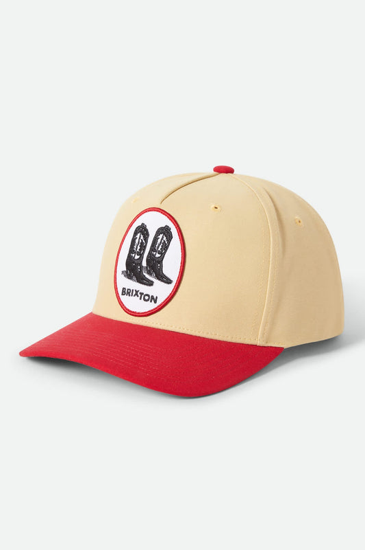 Brixton Women's Two Boots NetPlus® Snapback - Celestial Yellow/Red
