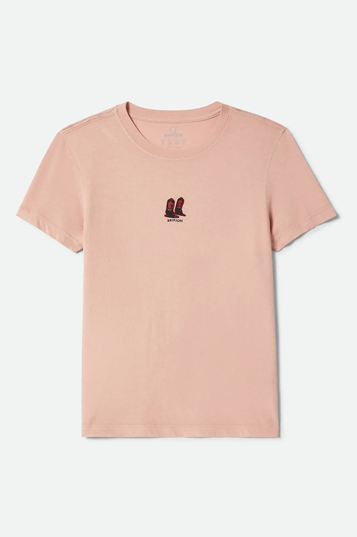 Brixton Women's Two Boots Slim Crew Tee - Silver Pink