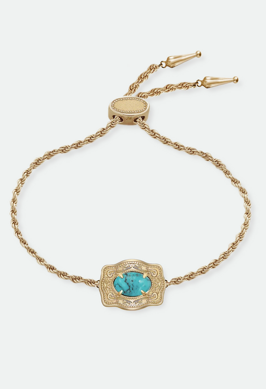 SpurWest Ultra Mini Belt Buckle Bracelet (Oasis) - Gold