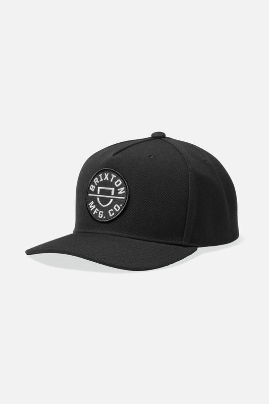 Brixton Unisex Style Crest Netplus Snapback - Black