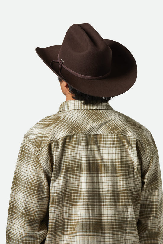 Brixton Unisex Style Laredo Cowboy Hat - Dark/Brown