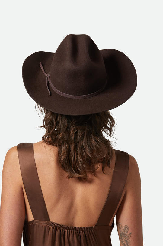 Brixton Unisex Style Laredo Cowboy Hat - Dark/Brown