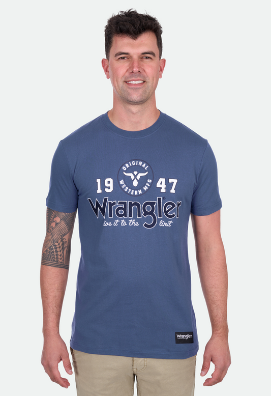 Wrangler Men's MICHAEL SS Tee - Denim