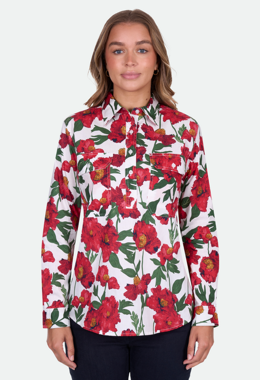 Hard Slog Women's Zoe 1/2 Plkt Ls Shirt - Multi
