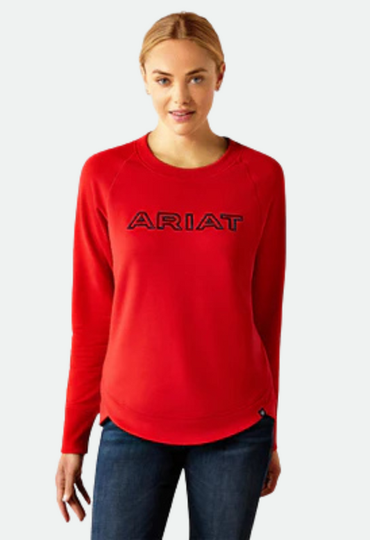 Ariat Women's Weg Red Benicia Team Sweatshirt