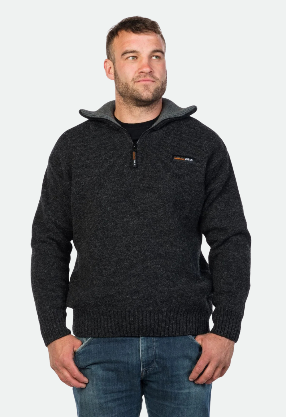 MKM Mens Tasman Sweater (MS1645) Coal