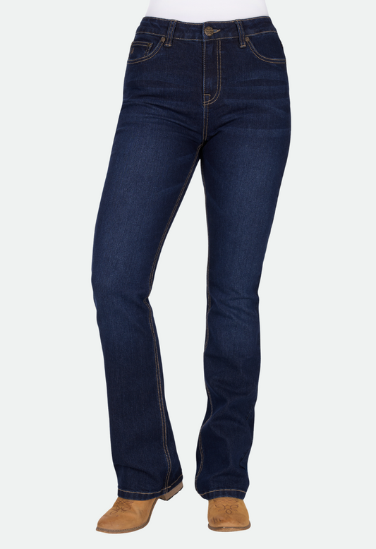 Pure Western Women's Ida Hi Rise Bcut Jean 34L - Midnight