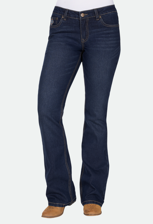 Pure Western Women's Ana Boot Cut Jean 34L - Evening Sky