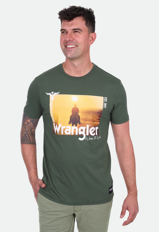 Wrangler Men's ANDRE SS Tee - Cypress