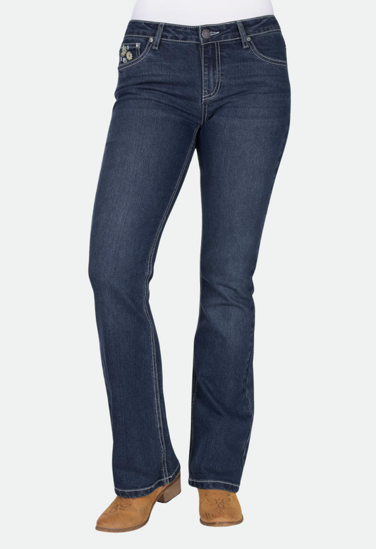 Pure Western Women's Jay Boot Cut Jean 32L - Indigo