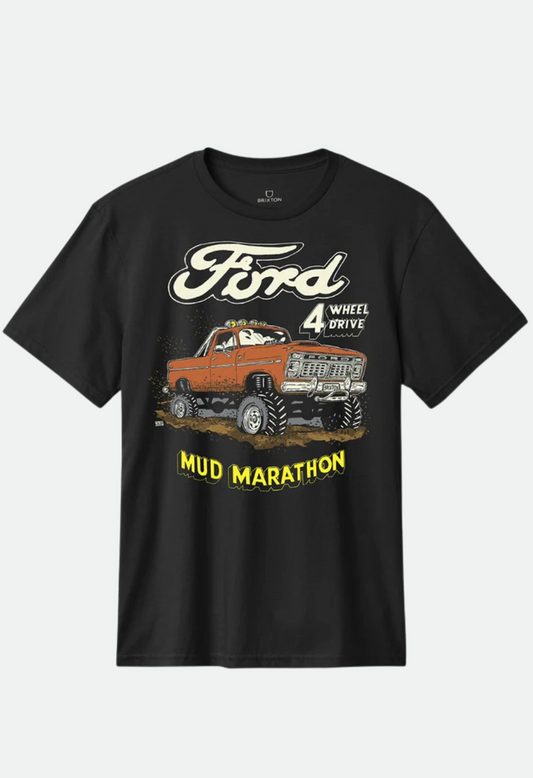 Brixton x Ford Mud Marathon Tee - Burnt Rubber