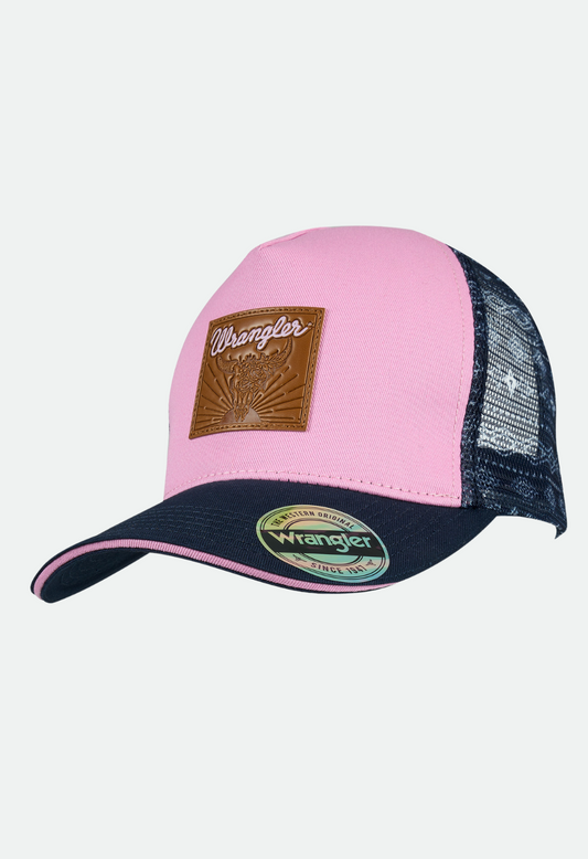 Wrangler ANDY HP PONYTAIL TRUCKER Cap - Navy/Pink