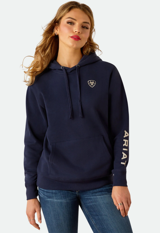 Ariat Ladies Logo 2.0 Black Iris Hoodie - Black