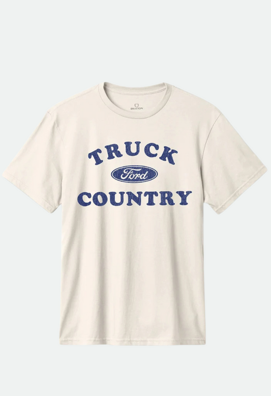 Brixton Women's Ford Truck Country Oversized B Tee - Wimbleton White