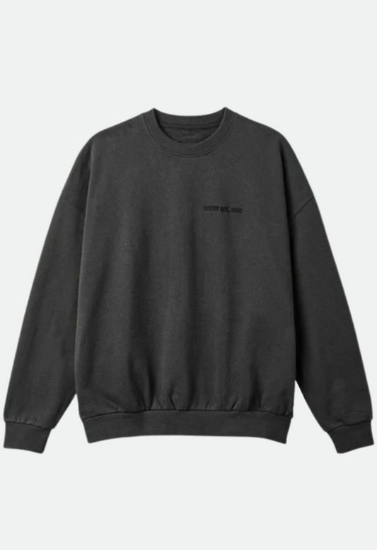 Brixton Embroidered Heavy Weight Crew Washed Black