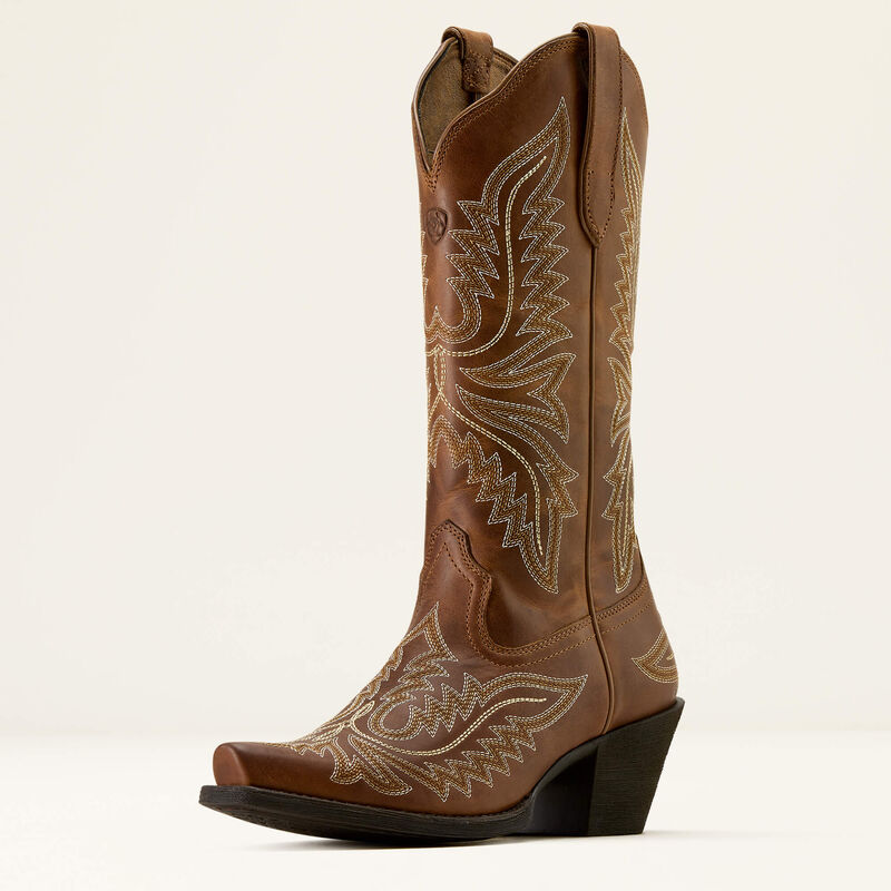Round Up Collins D Toe Western Boot - Smoked Wheat