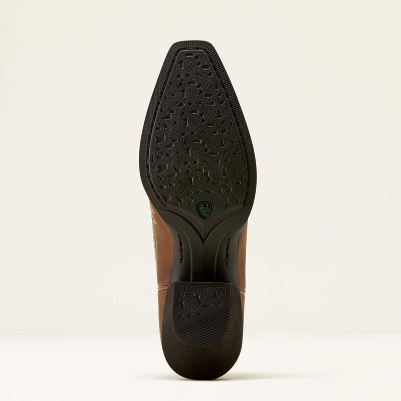 Round Up Collins D Toe Western Boot - Smoked Wheat