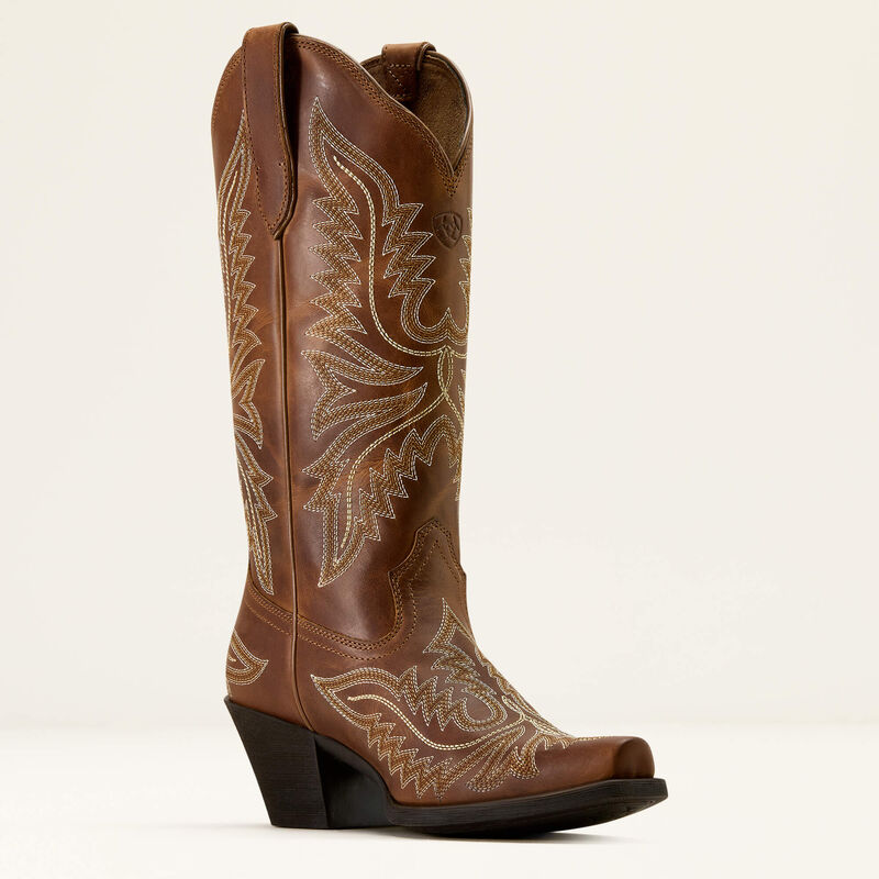 Round Up Collins D Toe Western Boot - Smoked Wheat