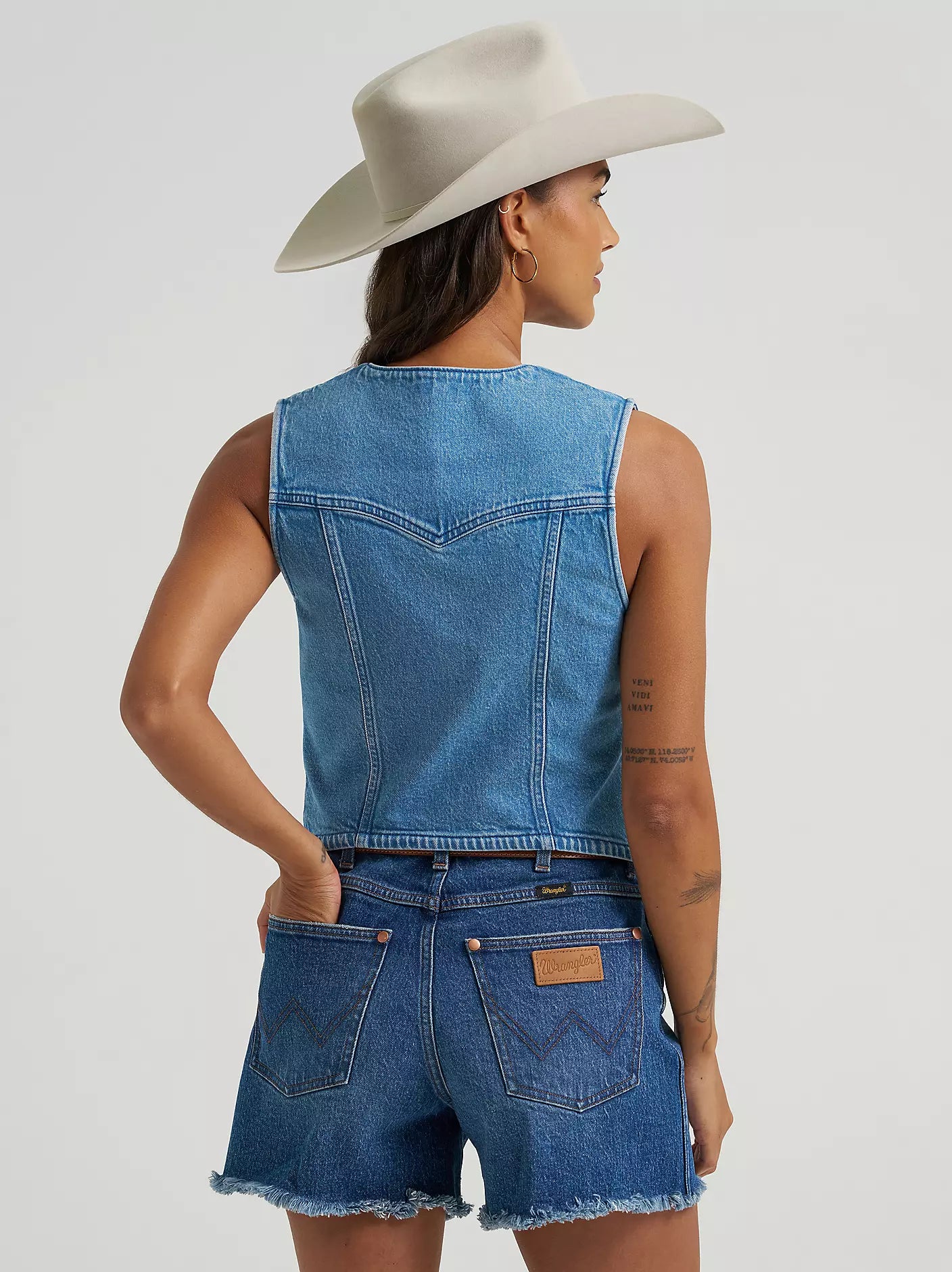 Wrangler Women's Denim Vest - Light Denim