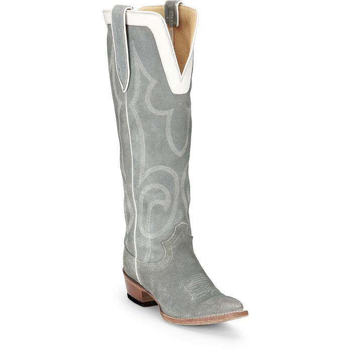 Justin Boots Verlie 17” Women’s Western Boot - Dusty Blue (Grey)
