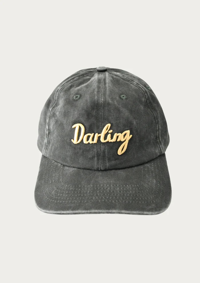 FAR MER Vintage Wash Darling Cap – Army Green | 6-Panel Washed Cotton Hat