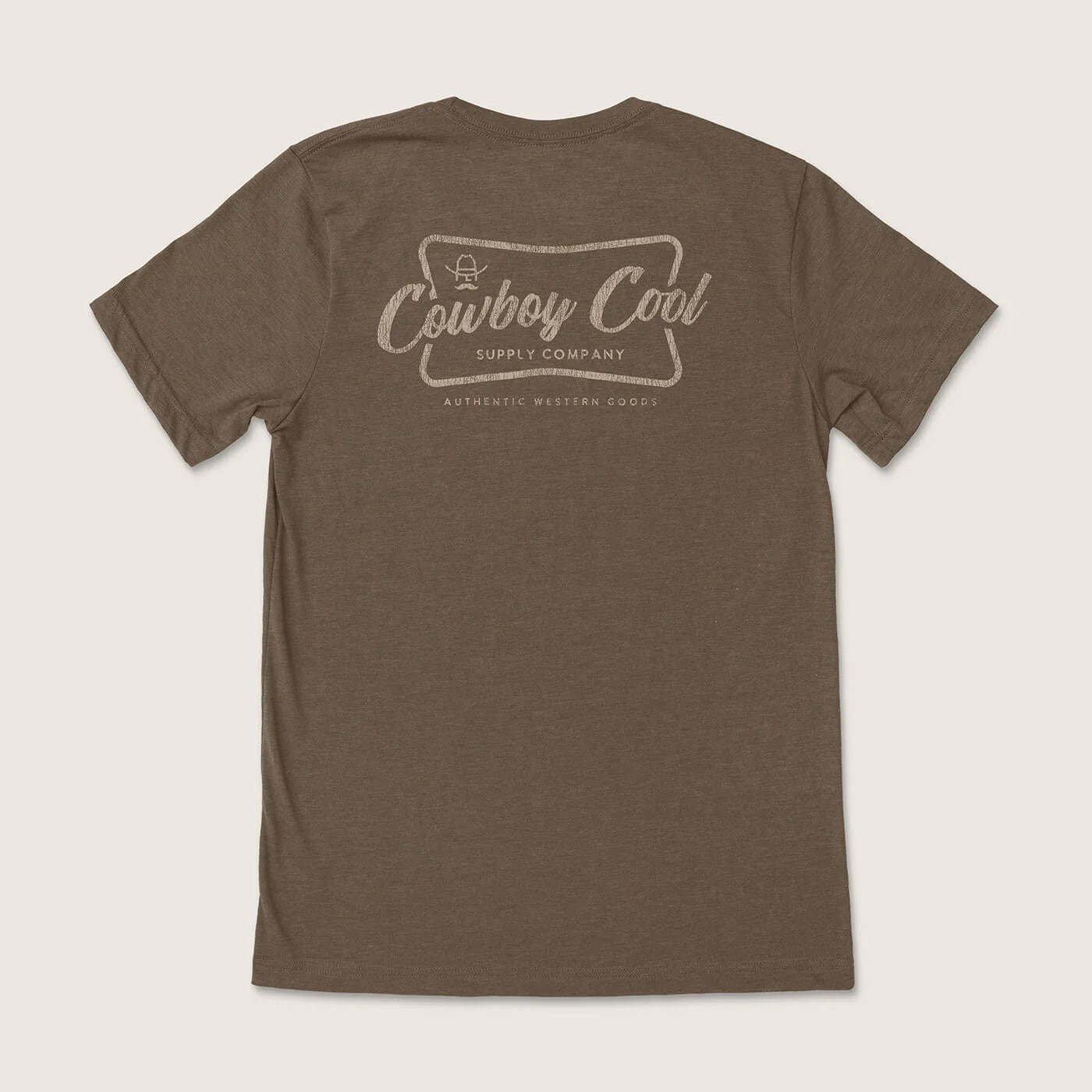Cowboy Cool Mens Vintage Beer T-Shirt - Brown