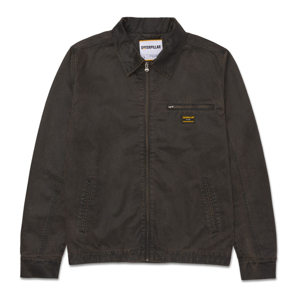 CAT Workwear Waxed Chore Jacket - Dark Brown