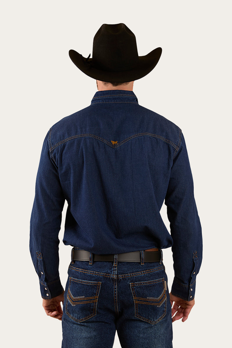 Ringers Western Men's Tahoe Denim Shirt (Classic Blue)