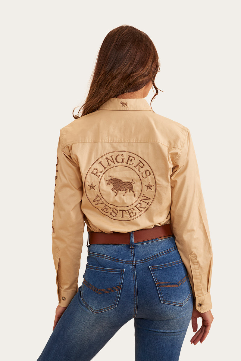 Ringers Western Women's Signature Jillaroo Full Button Work Shirt (Sand)