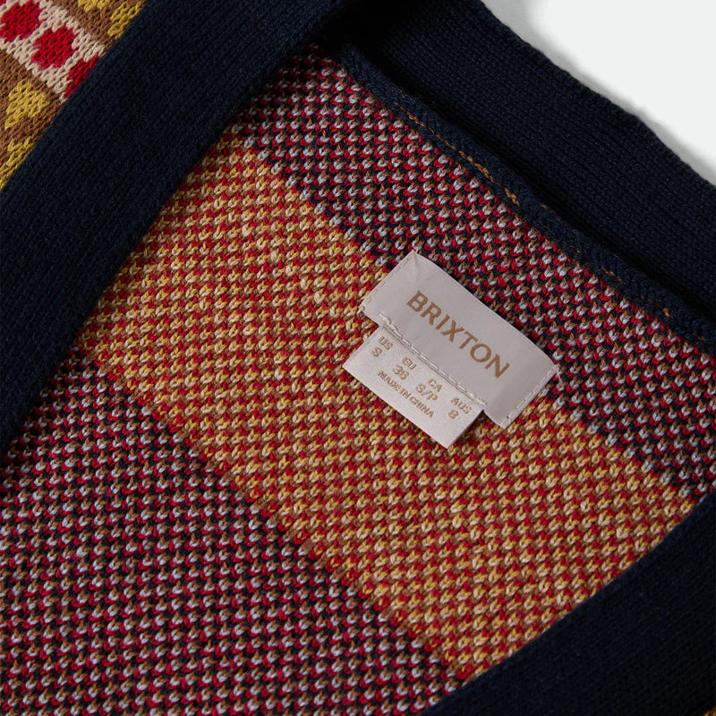 Brixton Winter Racing Cardigan - Multi Racing Stripe