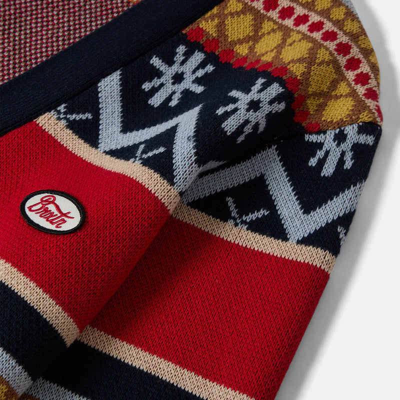 Brixton Winter Racing Cardigan - Multi Racing Stripe
