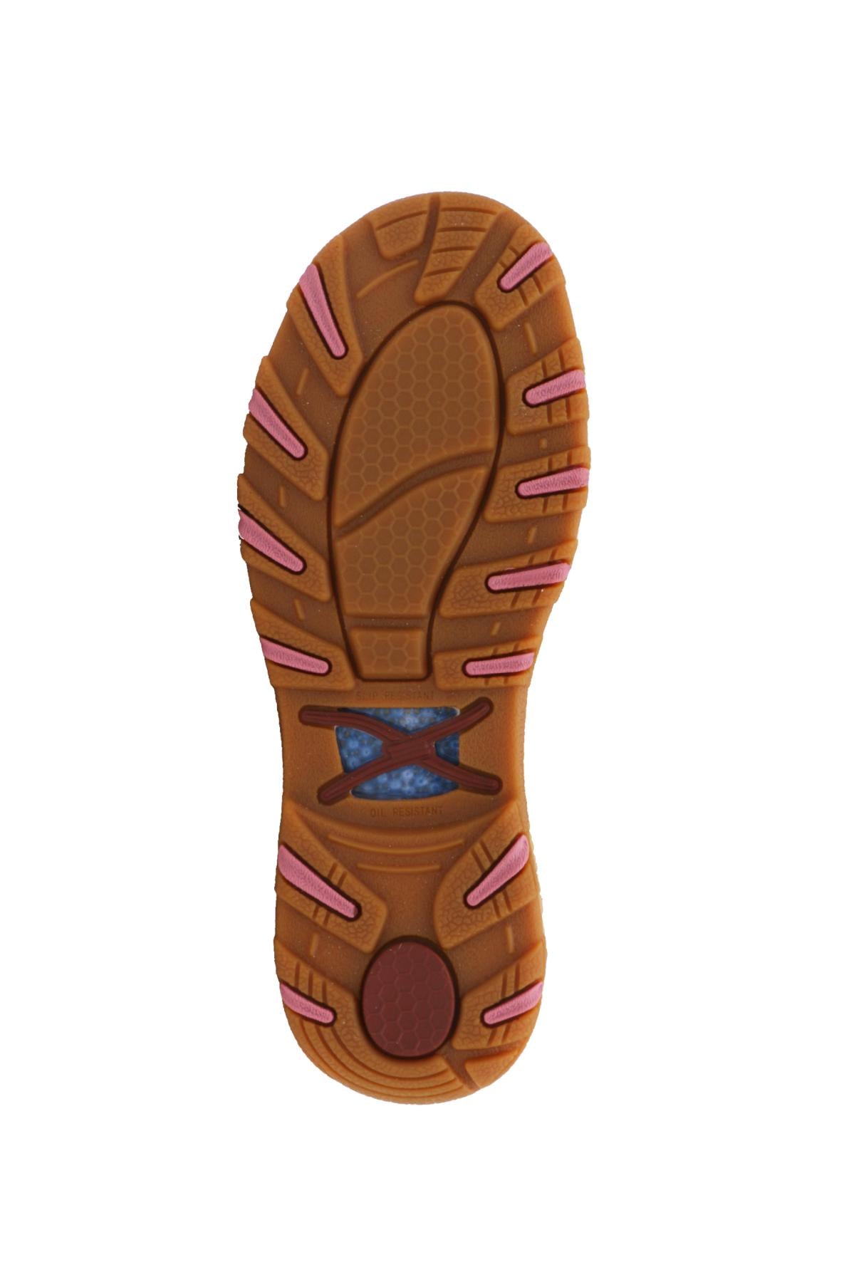 Twisted X Women's Tooled Pink Cellstretch Mocs Slip On