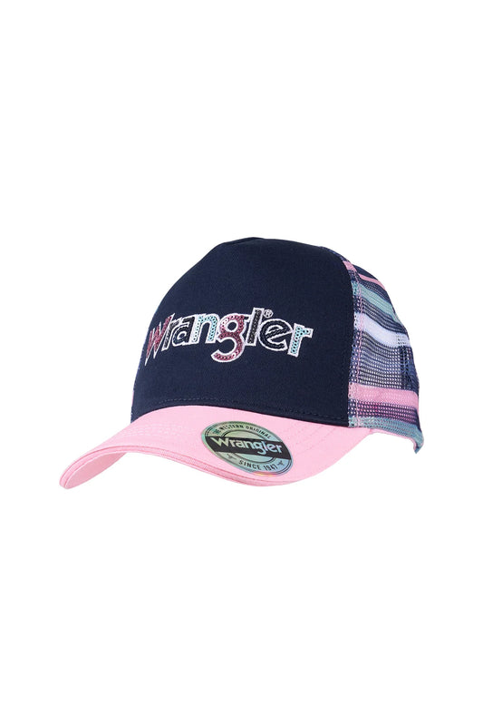 Wrangler Kid's Tori HP Ponytail Cap - Navy Pink