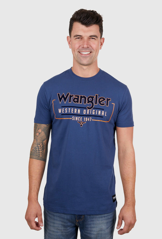 WRANGLER MENS LIAM S/S TEE (DENIM)