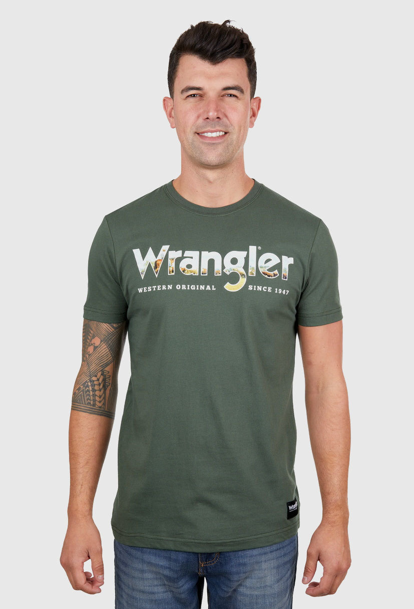 WRANGLER MENS LUCAS S/S TEE (CYPRESS)