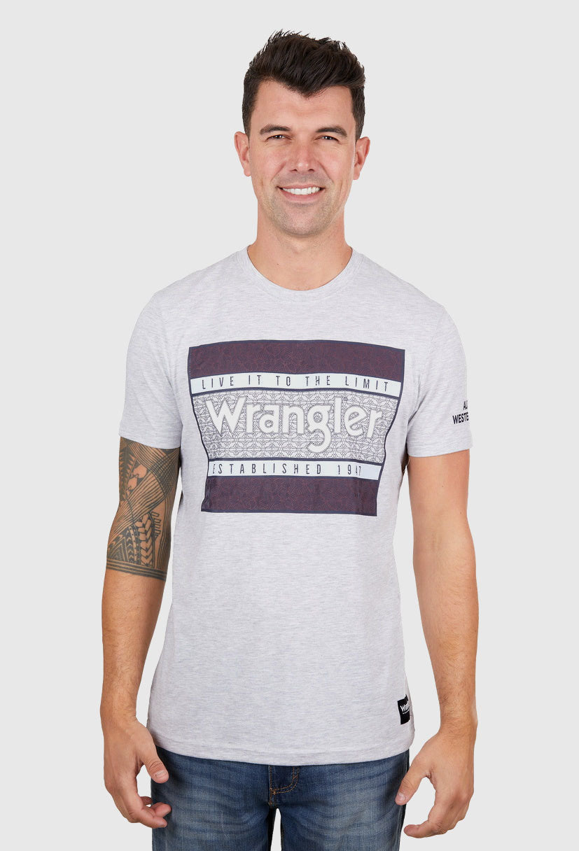 WRANGLER MENS NOAH S/S TEE (WHITE MARLE)