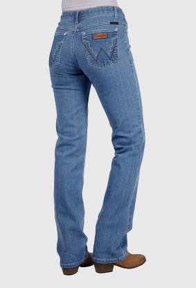 WRANGLER WOMENS CHARA JEAN - WILLOW 34L (FADED BLUE)