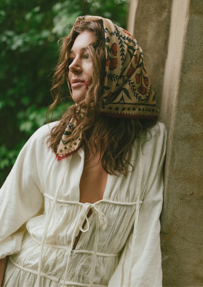 FAR MER 'Wallflower' Cotton Bandana Scarf