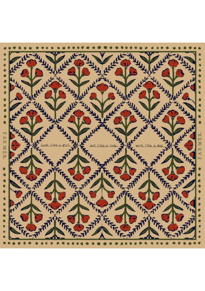 FAR MER 'Wallflower' Cotton Bandana Scarf