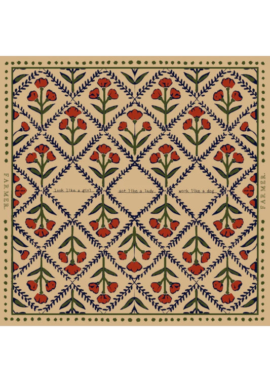 FAR MER 'Wallflower' Cotton Bandana Scarf