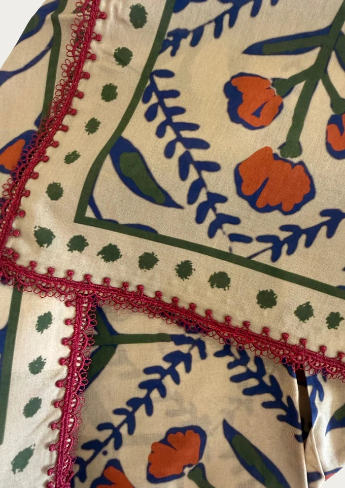 FAR MER 'Wallflower' Cotton Bandana Scarf