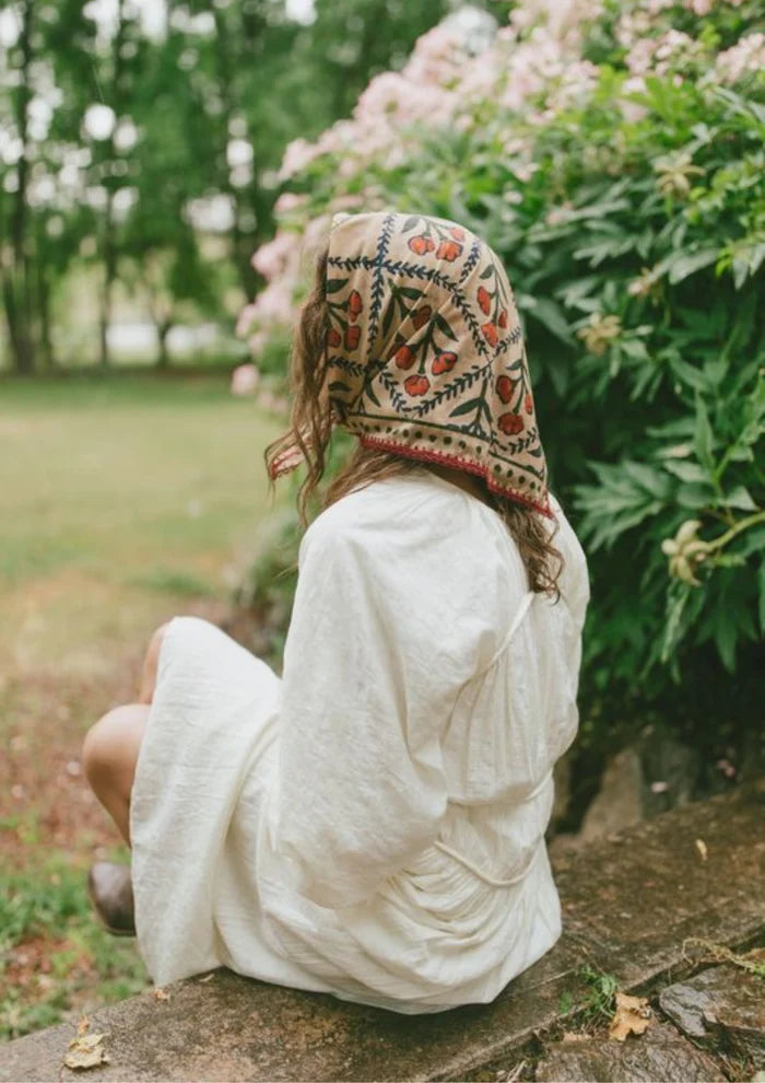 FAR MER 'Wallflower' Cotton Bandana Scarf