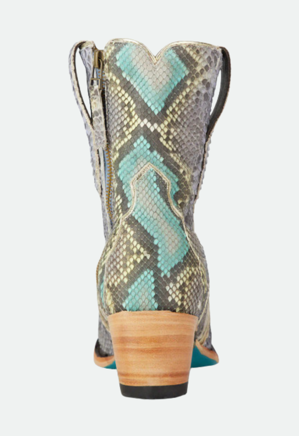 Lane Vickson Exotic Blue Python Watercolor Leather Boots