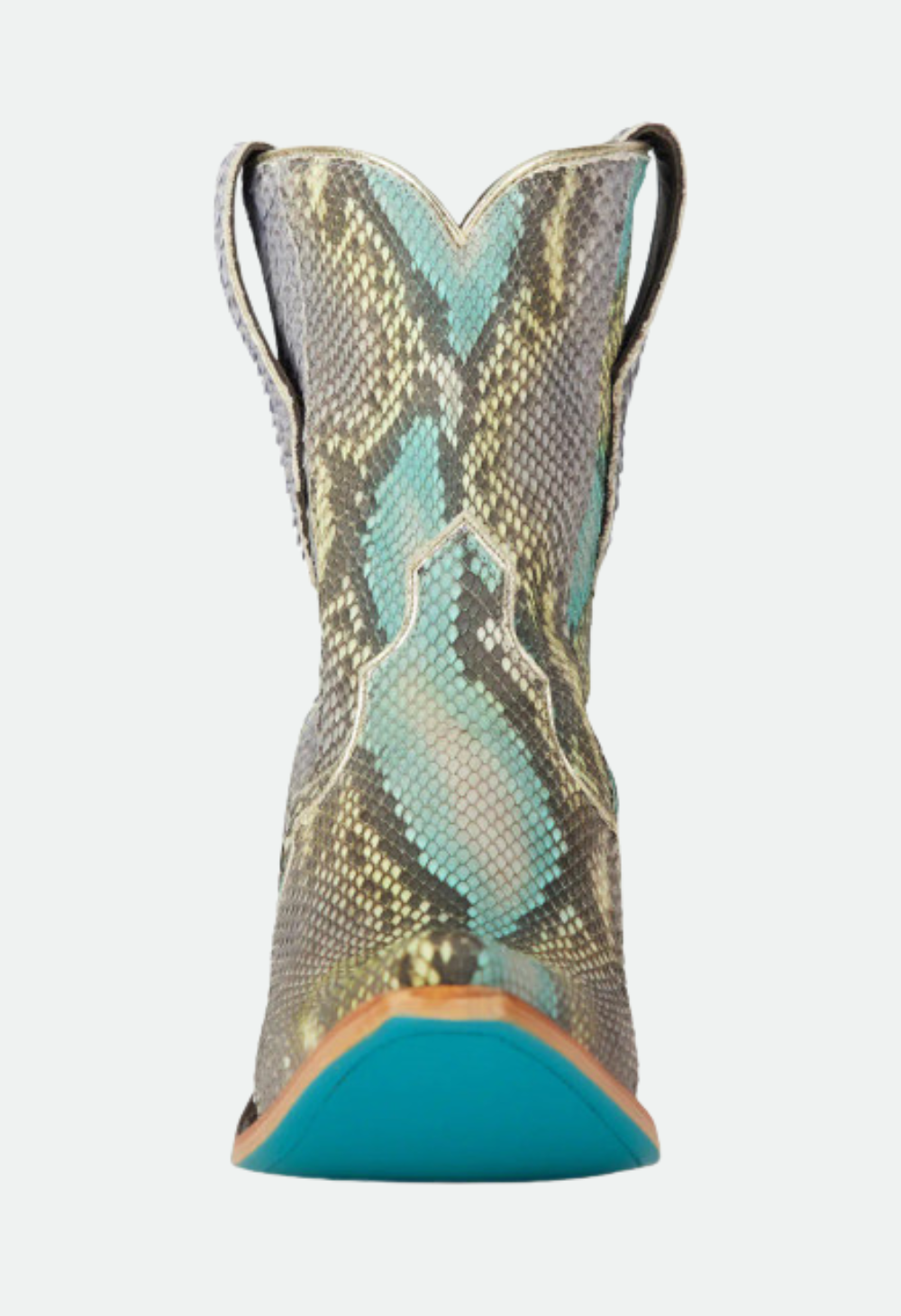 Lane Vickson Exotic Blue Python Watercolor Leather Boots