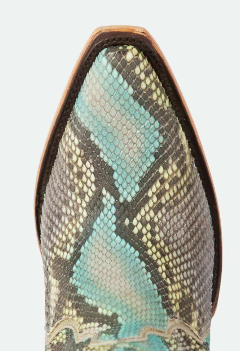 Lane Vickson Exotic Blue Python Watercolor Leather Boots