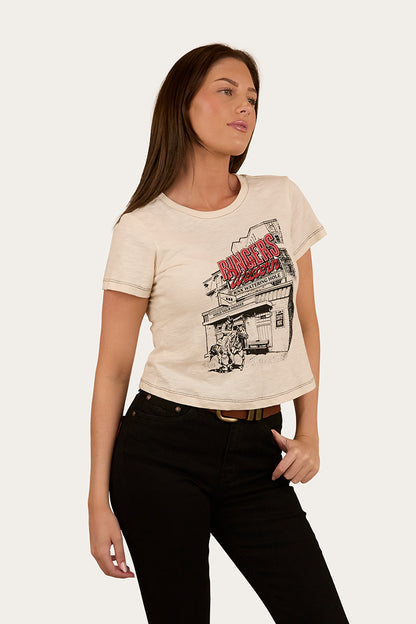 Ringers Western Womens We're Free Shrunken T-Shirt - Off White