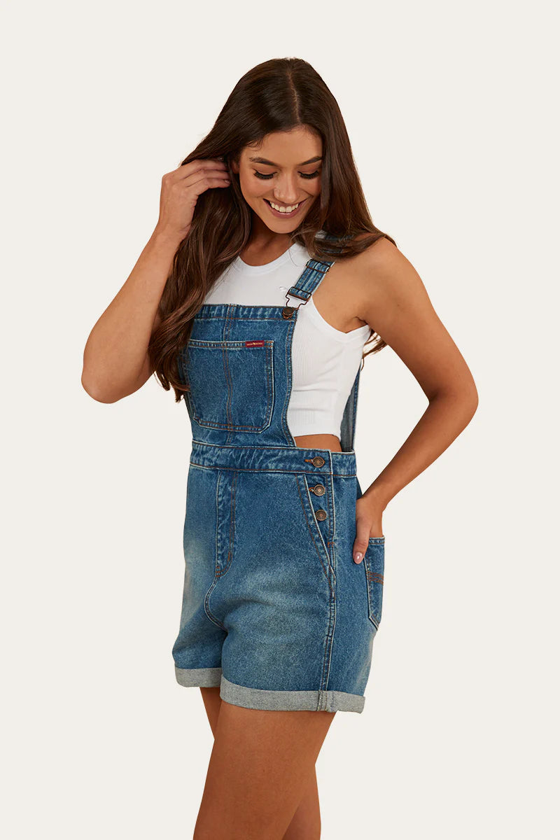 Ringers Western Womens Weekender Overall - Mid Wash Blue